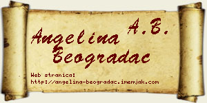 Angelina Beogradac vizit kartica